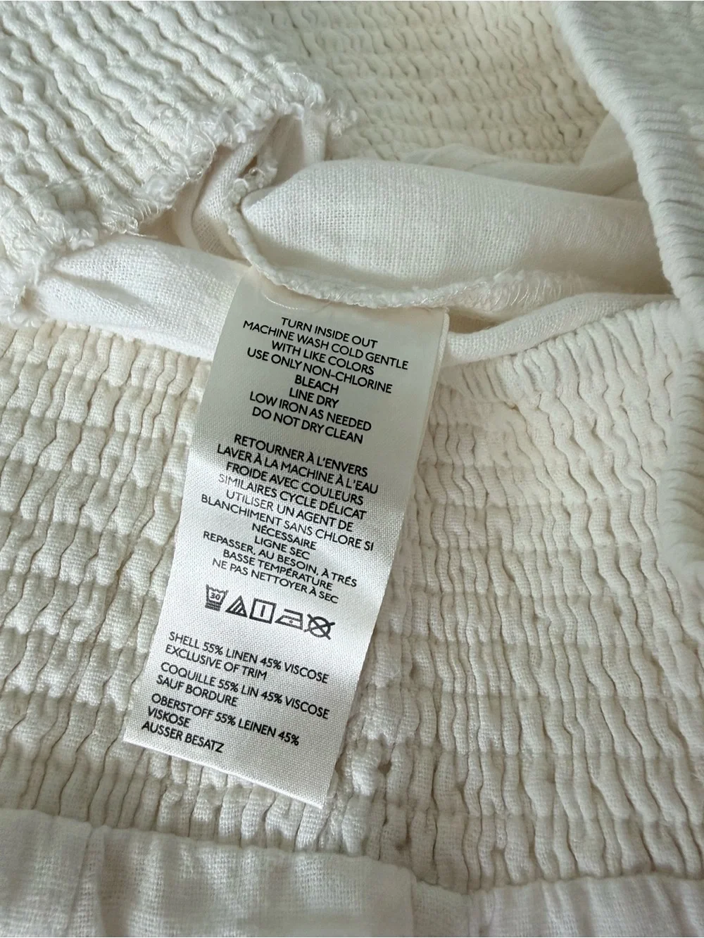Anthropologie Reese Linen Blend Pull On Barrel Pants Pilcro Vanilla Small - Picture 8 of 9